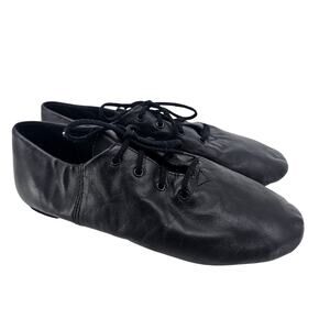 ABT American Ballet Theatre Spotlights Black Leather Jazz Dance Shoes Size 8 NEW